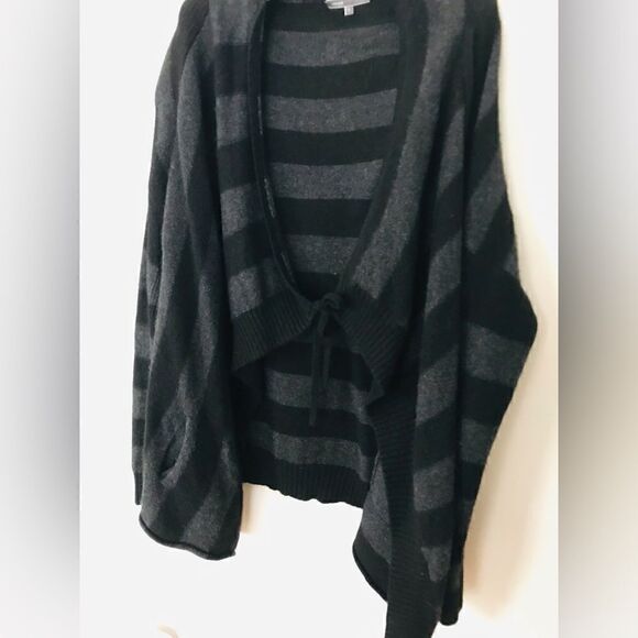 Vince | black and grey oversized cashmere blend cardigan sweater | size large - Picture 4 of 7